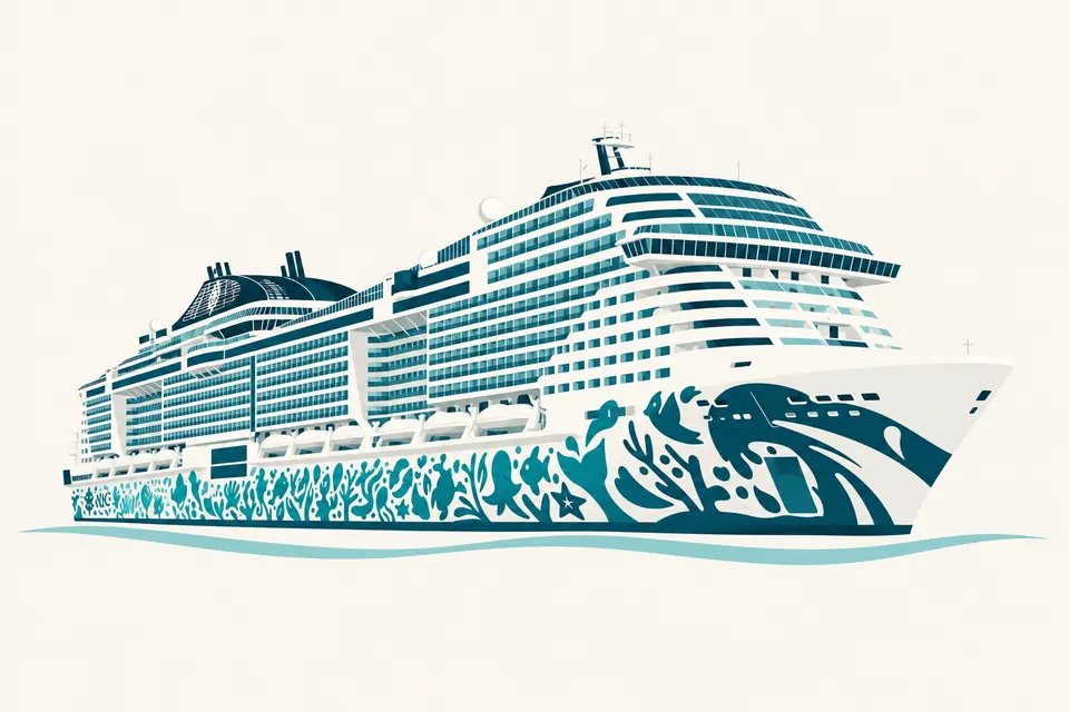 MSC Euribia — стилизованный графический образ лайнера
